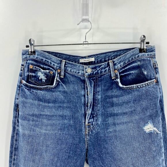 New GRLFRND Jeans Karolina High Waist Size 32 Skinny Raw Hem Crop Button Fly - Picture 9 of 14